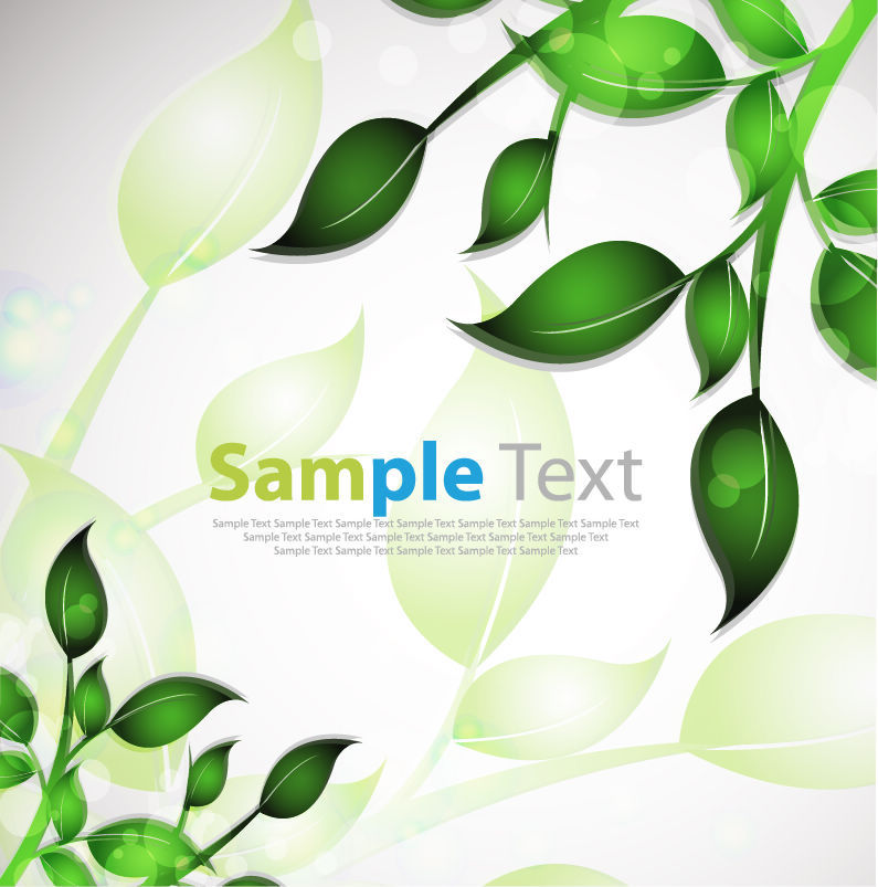 free vector Abstract Background with Leafs